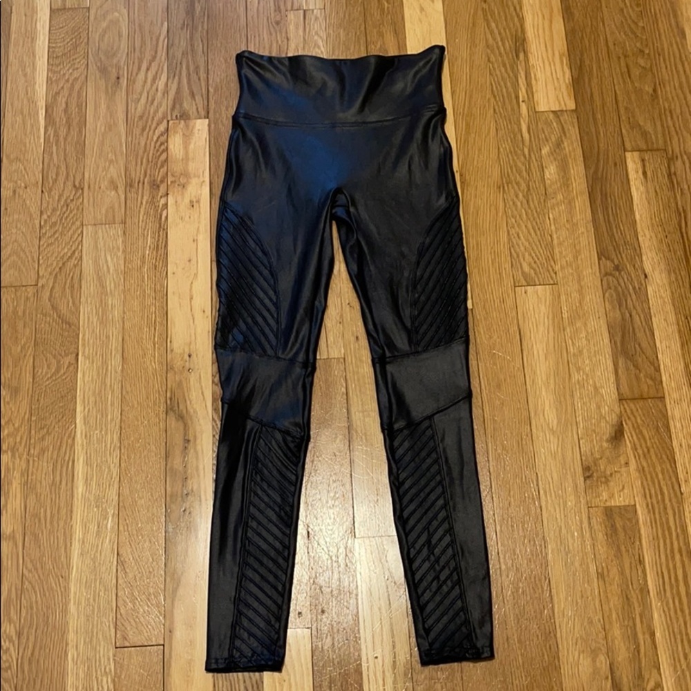 SPANX Faux Leather Moto Leggings